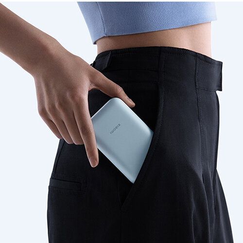Внешний аккумулятор Xiaomi Mi Power Bank With Cable USB-C 10000mAh Pocket Version P15ZM (голубой, синий)