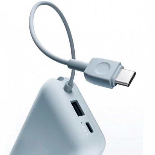 Внешний аккумулятор Xiaomi Mi Power Bank With Cable USB-C 10000mAh Pocket Version P15ZM (голубой, синий)