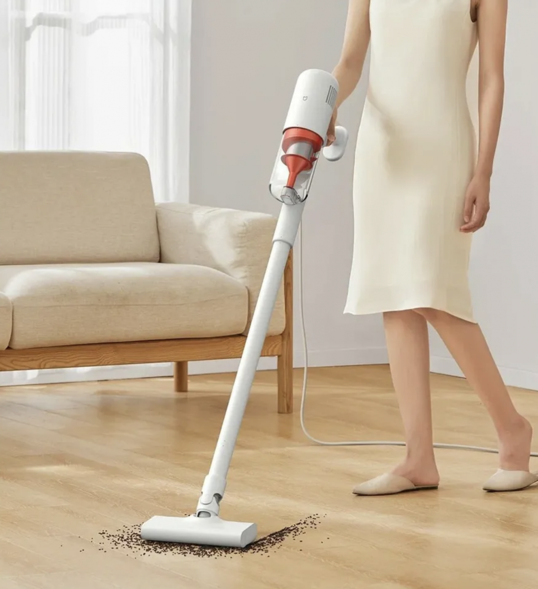 Ручной пылесос Xiaomi Mijia wired vacuum cleaner B210 (белый)