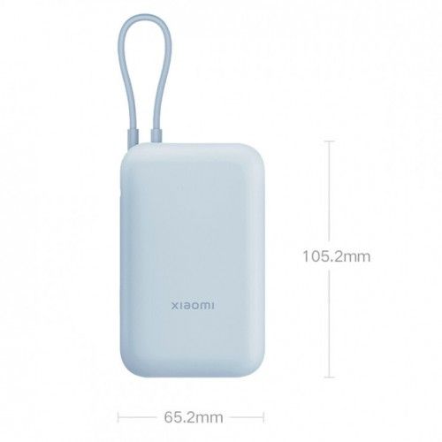 Внешний аккумулятор Xiaomi Mi Power Bank With Cable USB-C 10000mAh Pocket Version P15ZM (голубой, синий)