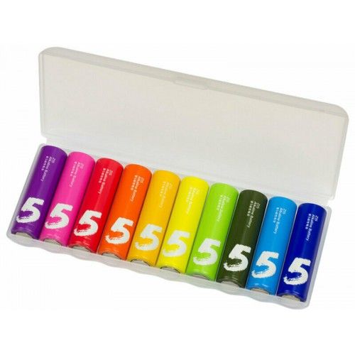 Батарейки алкалиновые Xiaomi ZMI Rainbow ZI5 тип AA (AALR6) 10 шт. (цветные)