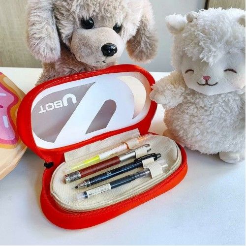 Пенал школьный Xiaomi UBOT Children's Pen Bag 1,2L на молнии UB016 (оранжевый/бежевый)