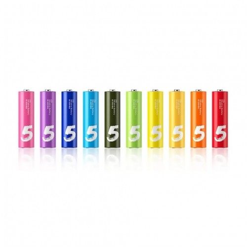 Батарейки алкалиновые Xiaomi ZMI Rainbow ZI5 тип AA (AALR6) 10 шт. (цветные)