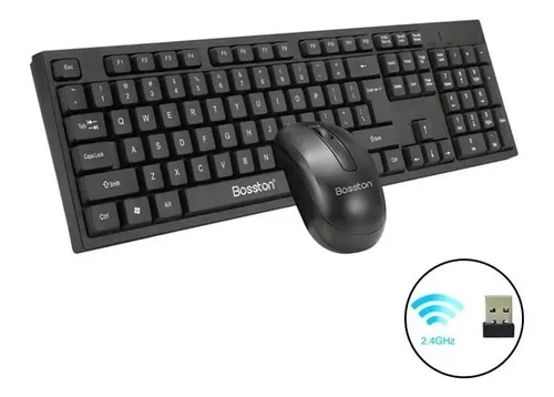 Клавиатура и мышка беспроводная игровая Bosston WS100 (Русские буквы) (черный)