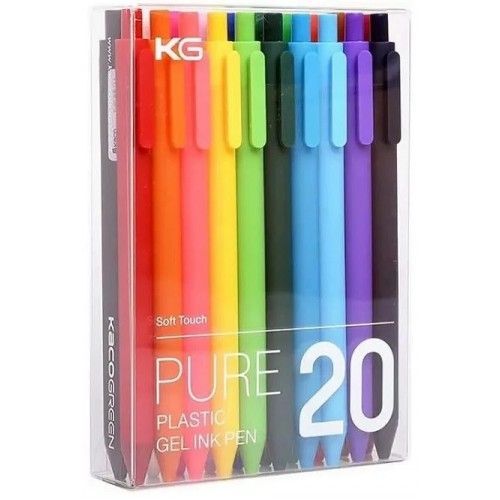 Набор гелевых ручек Xiaomi KACO Pure Plastic Gel Ink Pen 20 шт. K1015 (цветные)