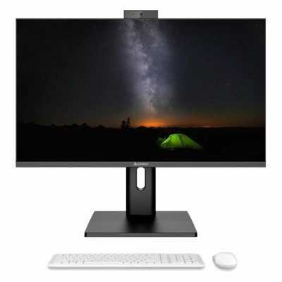 Моноблок CHIGO 23.8"  R2402-PRO (Многофункциональная подставка +Web-камера 3.0MP, Микрофон + Intel Core i7-10750H RAM 16ГБ, SSD 512ГБ) (с клавиатурой, с мышкой)EU +Клавиатура и мышка беспроводная игровая Bosston WS500 White (Русские буквы) (Gray)