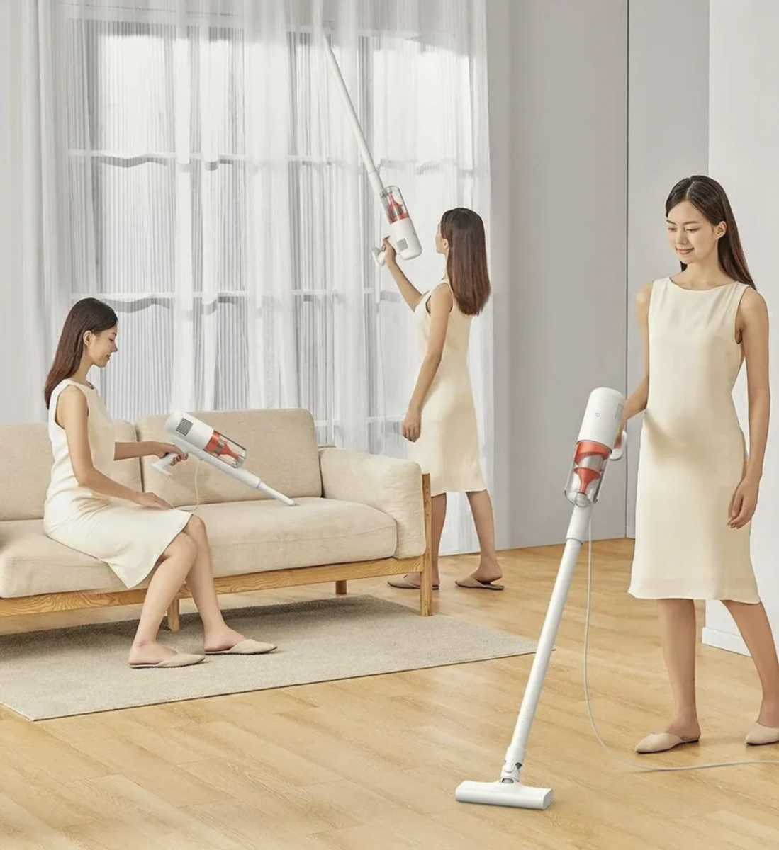 Ручной пылесос Xiaomi Mijia wired vacuum cleaner B210 (белый)