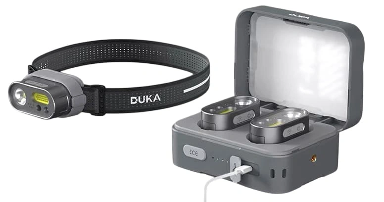 Налобный фонарь Atuman MH1 Dual-light Multi-functional Charging Case (серый)