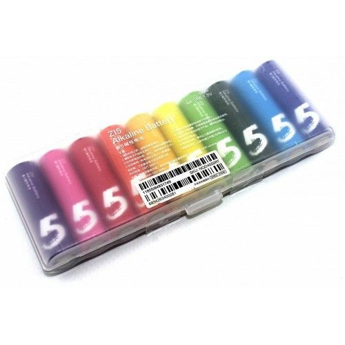 Батарейки алкалиновые Xiaomi ZMI Rainbow ZI5 тип AA (AALR6) 10 шт. (цветные)