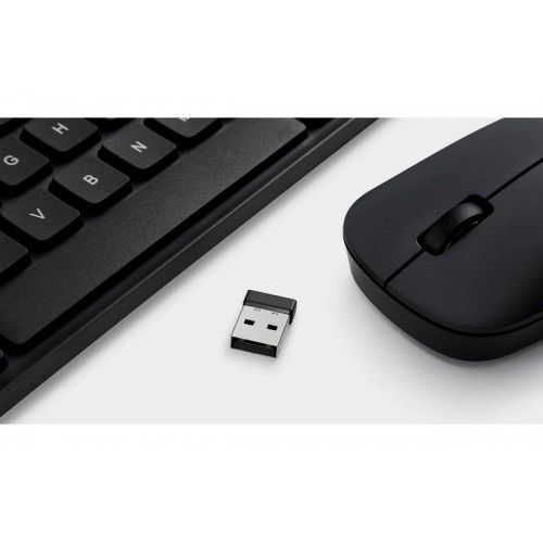 Клавиатура и мышка беспроводная Xiaomi Mijia Wireless Set 2 (WXJS02YM) с РУССКОЙ ГРАВИРОВКОЙ (черный)