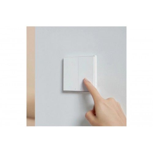 Выключатель с электронной коммутацией Aqara Smart Wall Switch D1 двойной без Zero line (WXKG07LM) белый