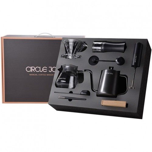 Подарочный набор для приготовления кофе Circle Joy Manual Coffee Maker Set 9 in 1 (CJ-CFS01) черный