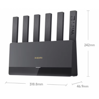 Роутер Xiaomi BE6500 четырехъядерный wifi7 (черный)