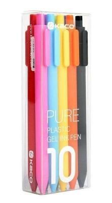 Набор гелевых ручек Xiaomi KACO Pure Plastic Gel Ink Pen 10 шт. (цветные/цветные чернила)