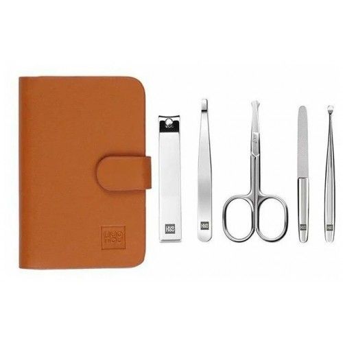 Маникюрный набор Xiaomi HuoHou Stainless Steel Nail Clippers Set HU0061 (коричневый)