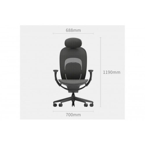 Кресло компьютерное Xiaomi Mijia Ergonomics Chair RTGXY01YM (черный)