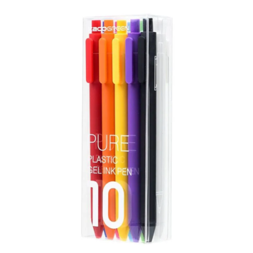 Набор гелевых ручек Xiaomi KACO Pure Plastic Gel Ink Pen 10 шт. (цветные)