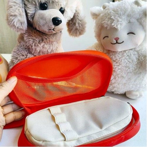 Пенал школьный Xiaomi UBOT Children's Pen Bag 1,2L на молнии UB016 (оранжевый/бежевый)