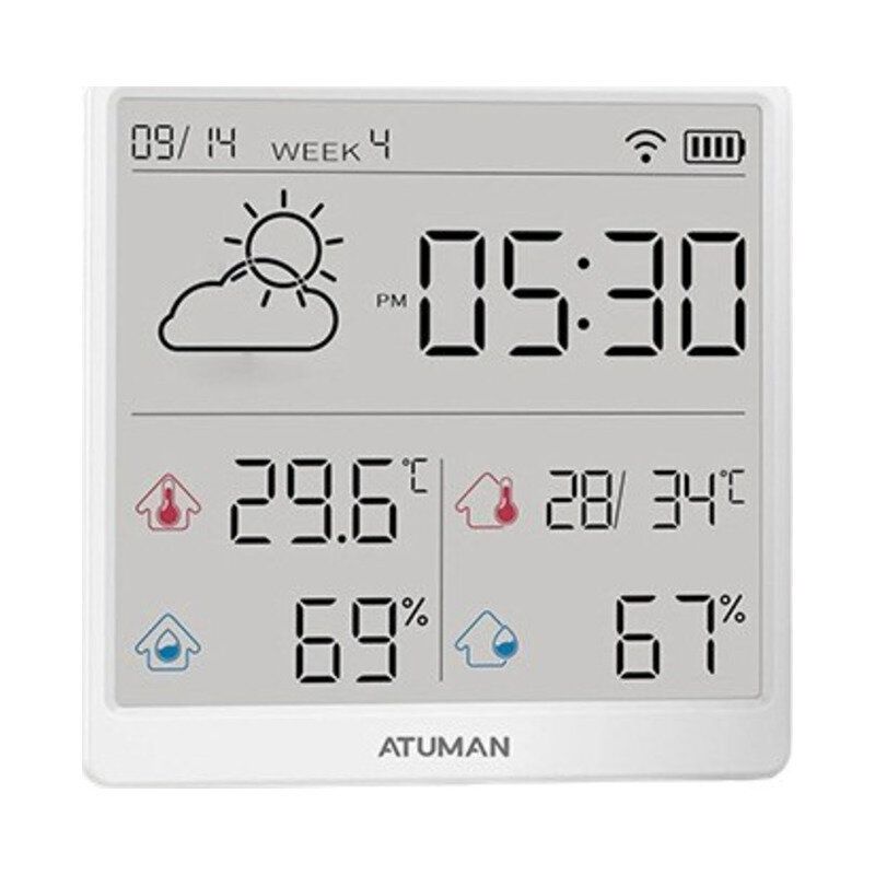Датчик температуры и влажности ATuMan Duka TH3 EU (серый)