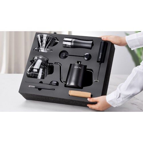 Подарочный набор для приготовления кофе Circle Joy Manual Coffee Maker Set 9 in 1 (CJ-CFS01) черный