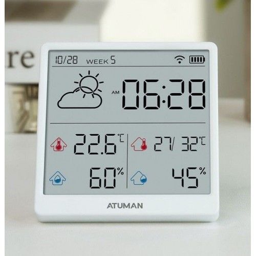 Датчик температуры и влажности ATuMan Duka TH mini (белый)
