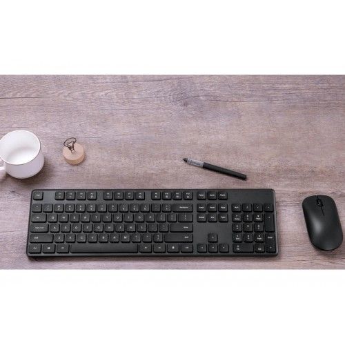 Клавиатура и мышка беспроводная Xiaomi Mijia Wireless Set 2 (WXJS02YM) с РУССКОЙ ГРАВИРОВКОЙ (черный)