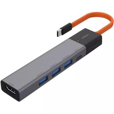 Адаптер MIIIW Type-C HUB Adapter 5 in 1 (MWCMA05) черный