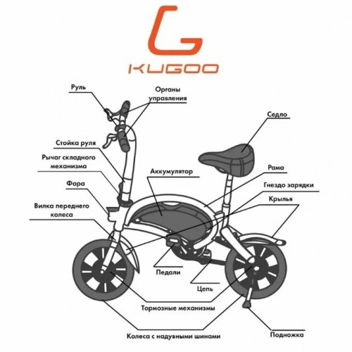 Электровелосипед Kugoo V1 Jilong (черный)