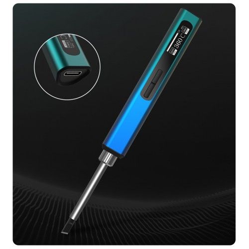 Паяльник портативный Xiaomi RONGUAN Intelligent Portable Electric Soldering Iron RGS65 Standart Set (сине-голубой)