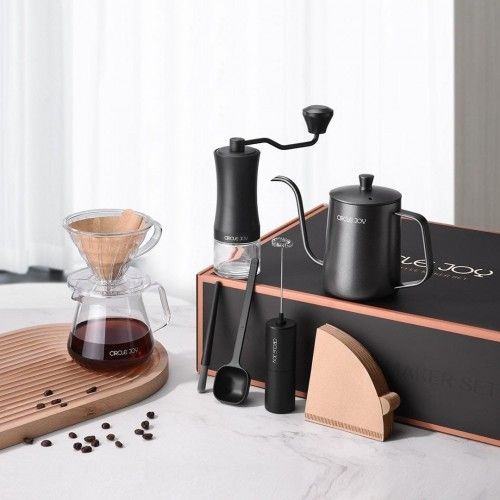 Подарочный набор для приготовления кофе Circle Joy Manual Coffee Maker Set 9 in 1 (CJ-CFS01) черный