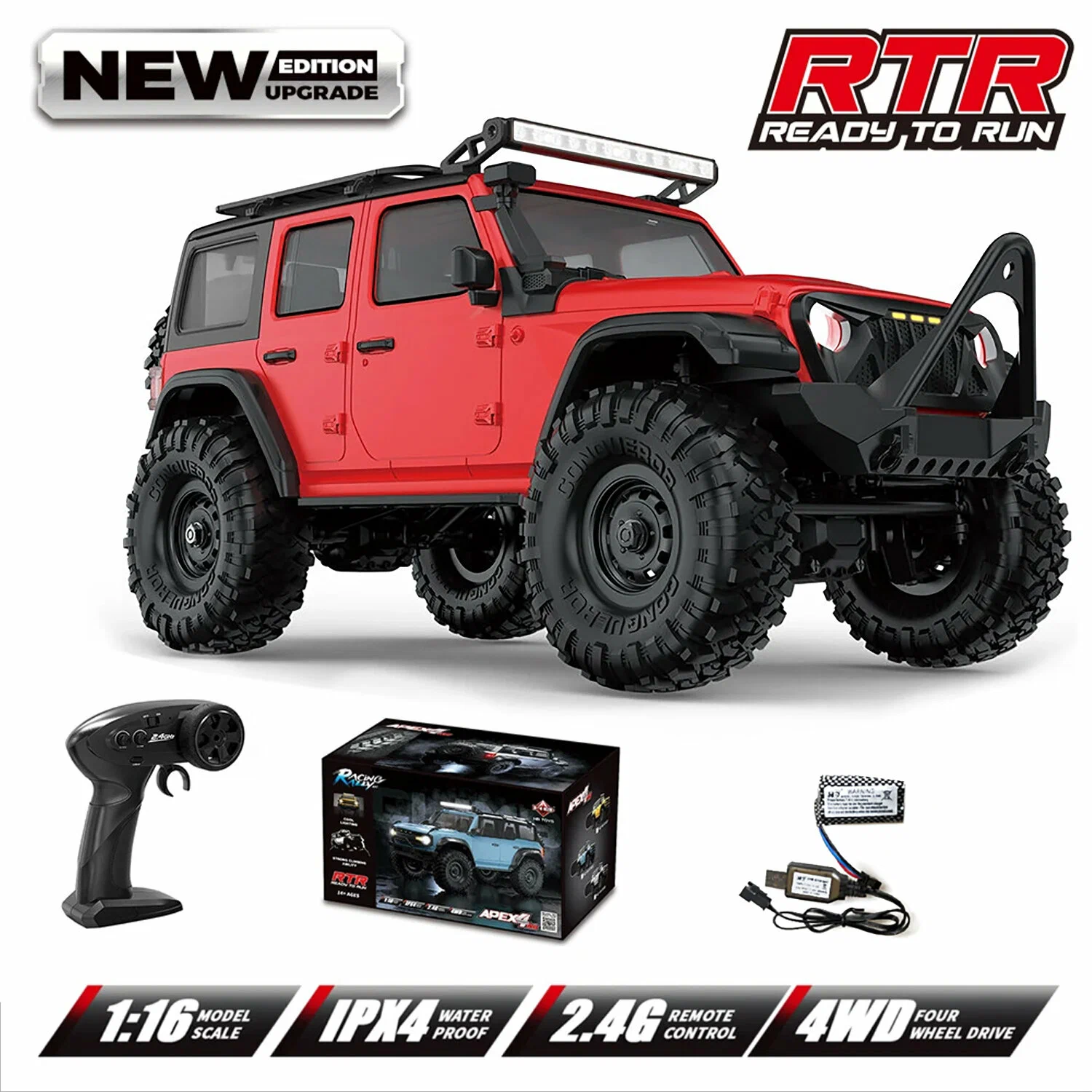 Радиоуправляемый краулер HB Wrangler (32 см, 4WD, 1:16) - HB-R1605