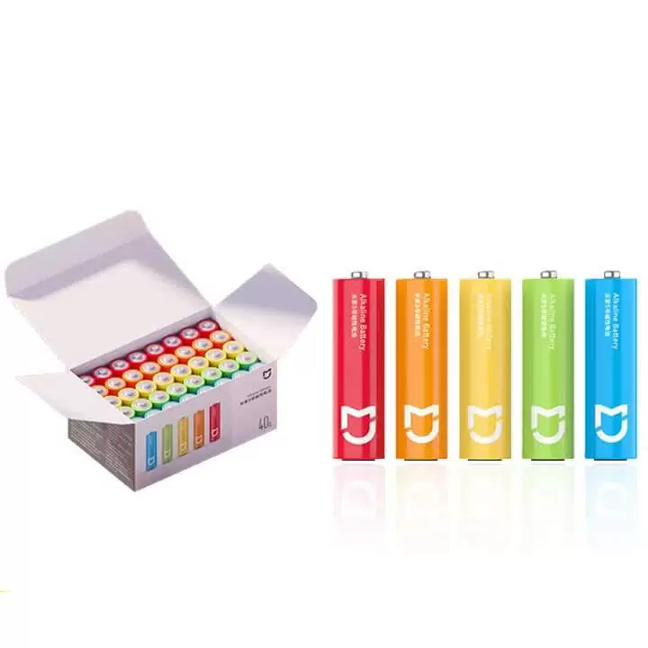 AAA Батарейка Mijia Rainbow No.7 40 шт 1.5V (разноцветные)