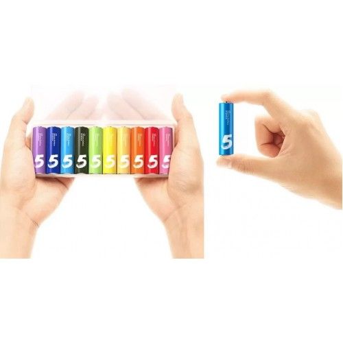 Батарейки алкалиновые Xiaomi ZMI Rainbow ZI5 тип AA (AALR6) 10 шт. (цветные)