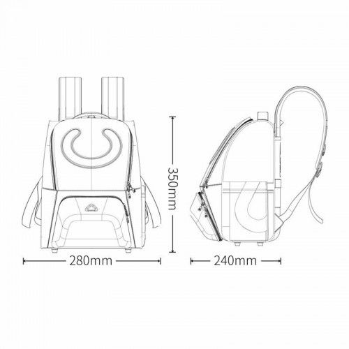 Рюкзак школьный Xiaomi UBOT Suspended Weight Loss Backpack Pro 18L (оранжевый/бежевый)