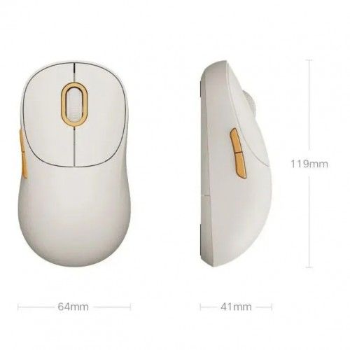 Беспроводная компьютерная мышь Xiaomi Wireless Mouse 3 (XMWXSB03YM) бежевый, белый