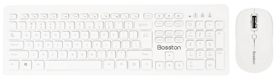 Клавиатура и мышка беспроводная игровая Bosston WS500 (белый)