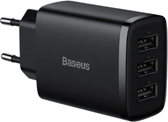Зарядное устройство Baseus Compact Charger 3U 17W черный CCXJ020101