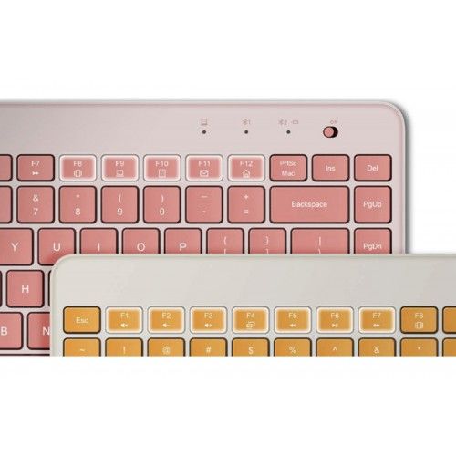 Беспроводная клавиатура Xiaomi Mi Dual Mode Wireless Keyboard (XMBXJP01YM)(Русские буквы), бежевый