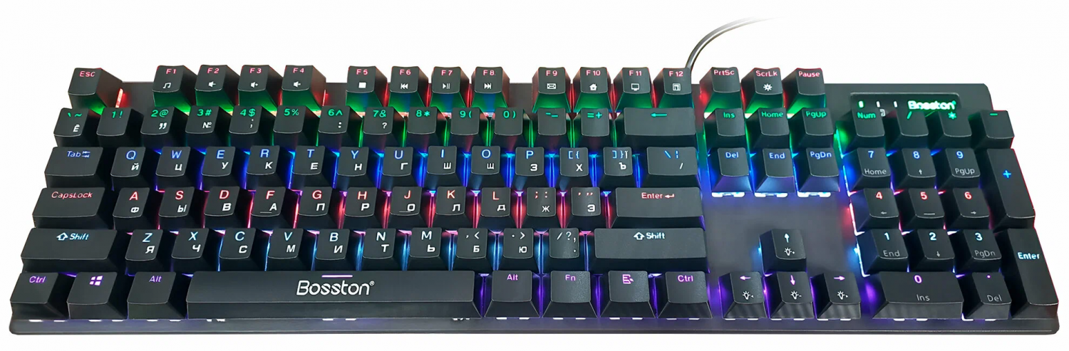 Клавиатура проводная игровая Bosston MK933 (Русские буквы) (черный)