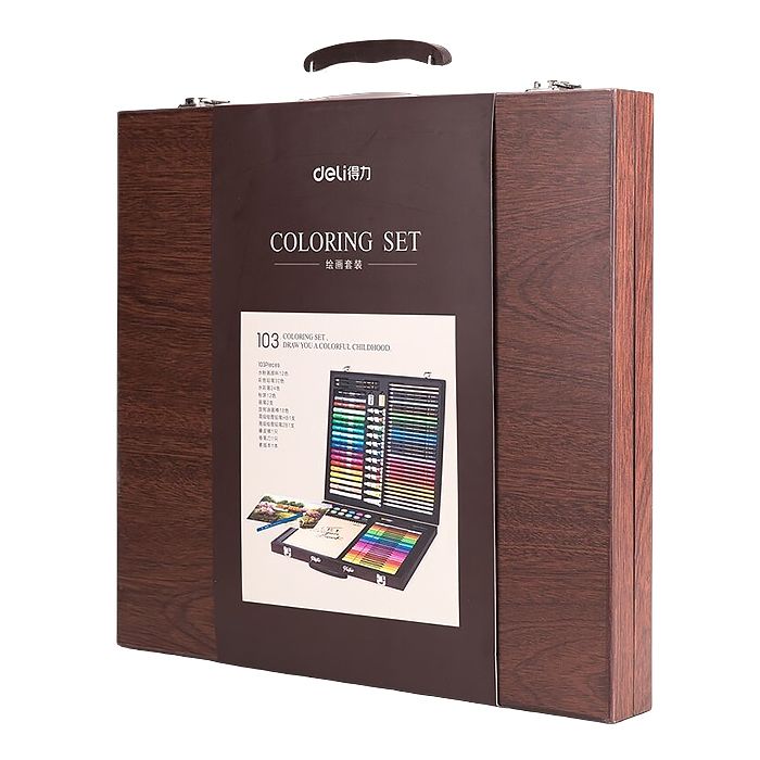 Набор для рисования Xiaomi DELI Painting Set Wooden Box (1 set / box)