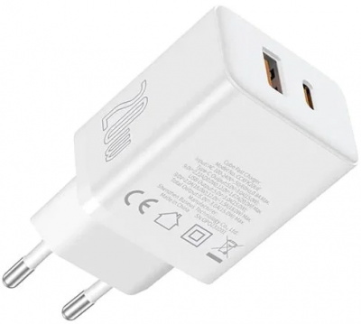 Зарядное устройство Baseus Cube Fast Charger C+U 20W P10111403213-00 (белый)