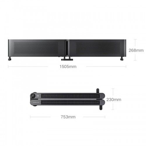 Умный электрический обогреватель Xiaomi Mijia Baseboard Electric Heater Graphene Heating 2 Foldable Version 2200W Black TJXDNQ09ZM