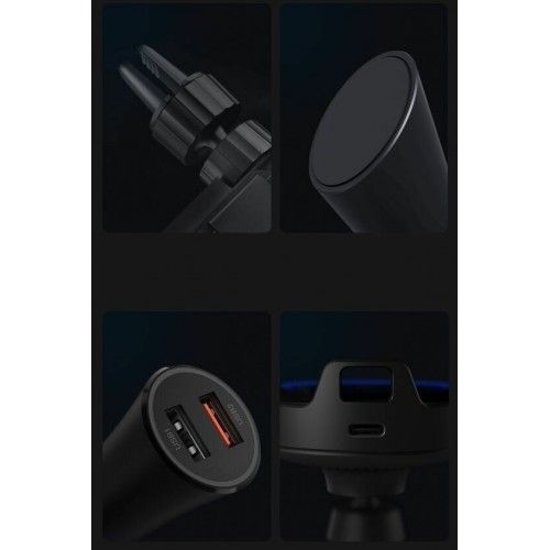 Держатель с беспроводной зарядкой Xiaomi Wireless Car Charger 30W (W03ZM) черный