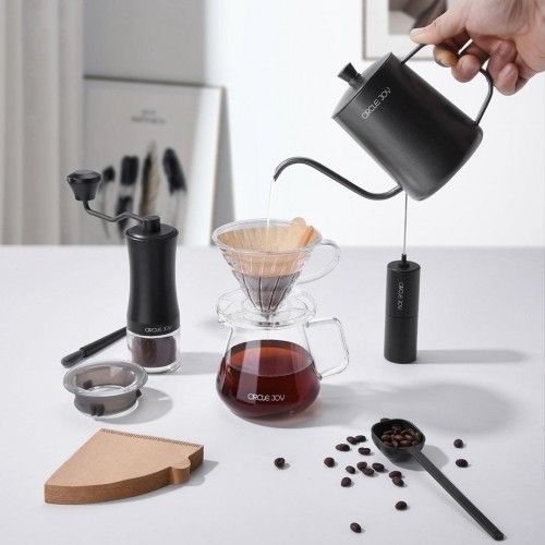 Подарочный набор для приготовления кофе Circle Joy Manual Coffee Maker Set 9 in 1 (CJ-CFS01) черный