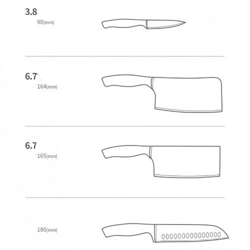Набор ножей Xiaomi HuoHou Nano Knife HU0014 (серебро)